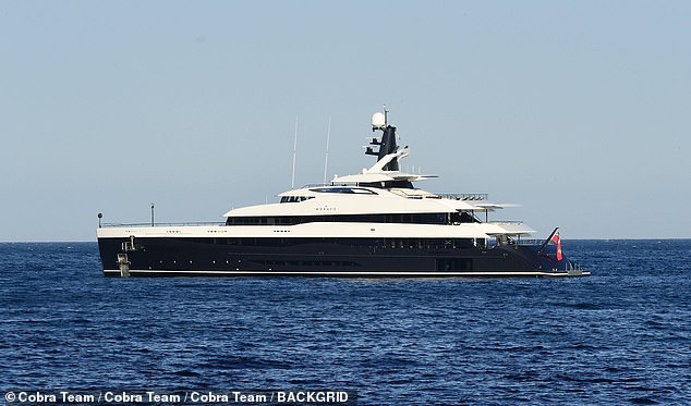 The family were seen heading for a ride on a luxury yacht off the coast of Sicily in Italy