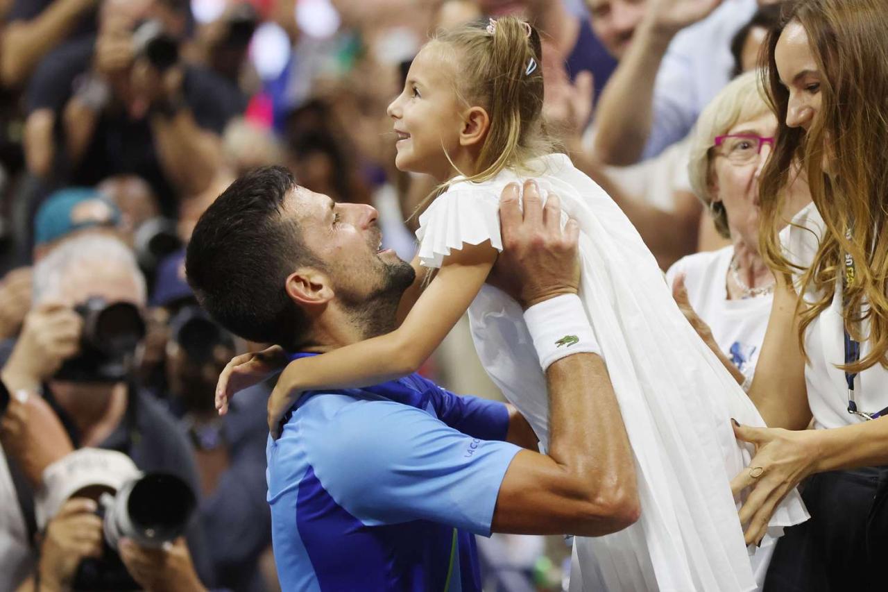 Novak Djokovic Hugs His Daughter, 6, as He Celebrates U.S. Open Win
