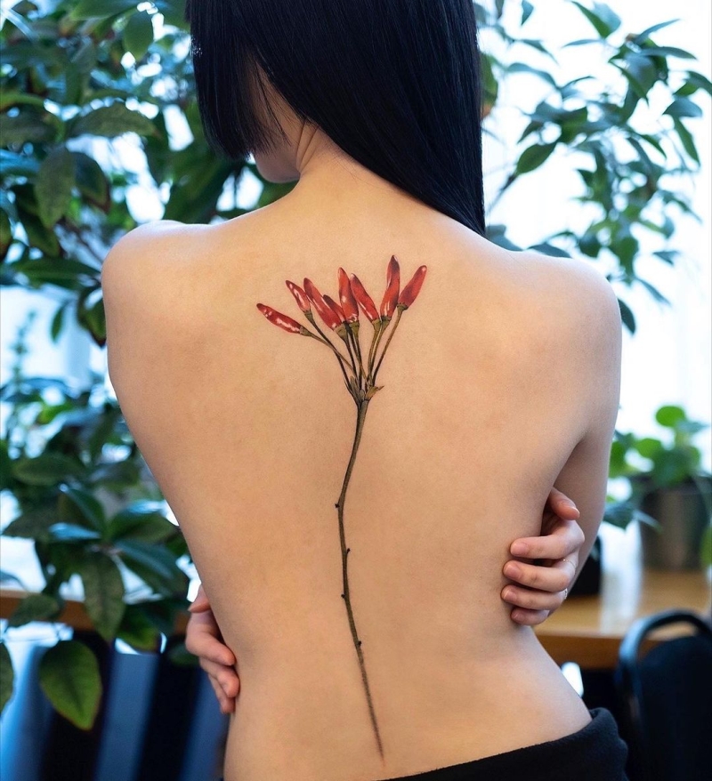 floral tattoo for girls