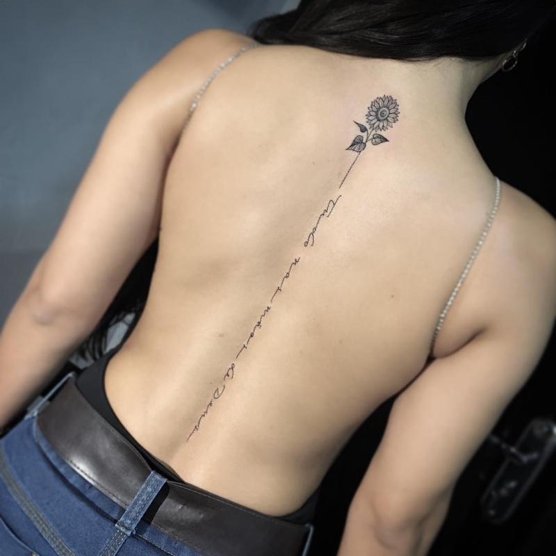 spine tattoos for girls
