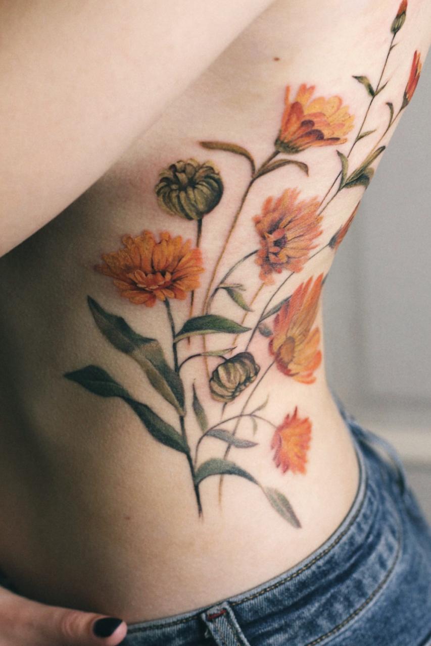 Ботанические татуировки в Москве