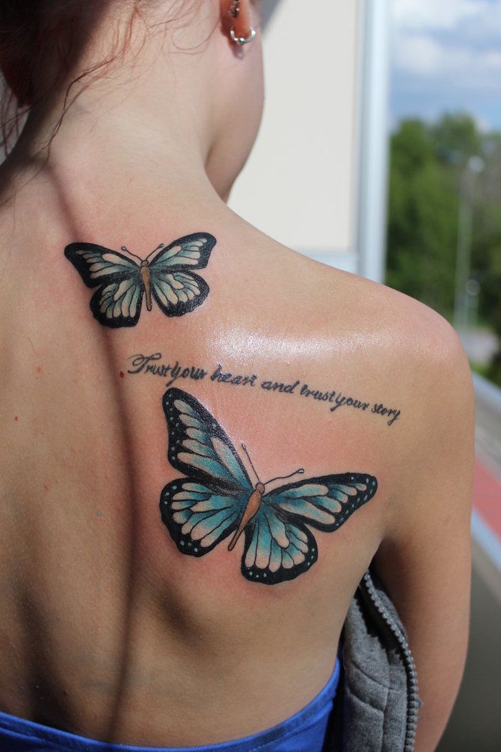 Butterfly back tattoo FashionBuzzercom
