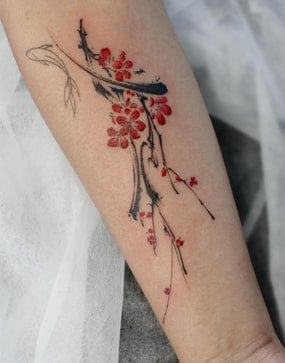 Cherry Blossom Fusion Tattoo ideas