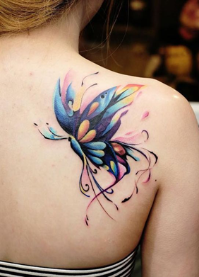 Tattoo uploaded by Paige Butterfly back piece butterfly butterflytattoo 3dbutterfly Tattoodo