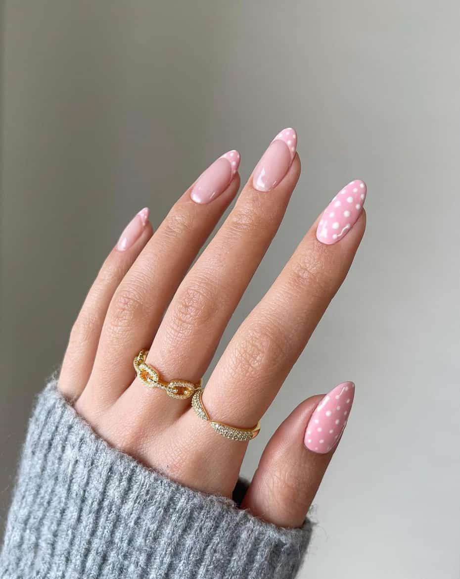 23+ Classic Pink and White Nails & Nail Designs [2024]