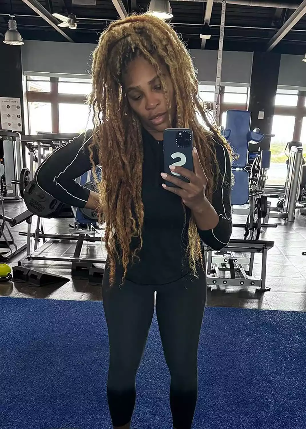 Serena Williams gym selfies