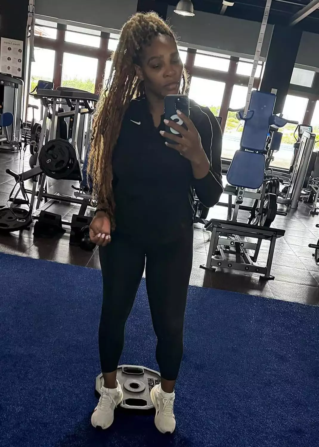 Serena Williams gym selfies