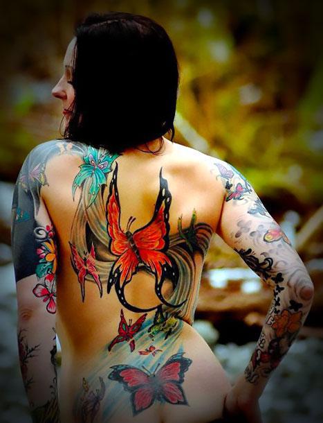 full colour butterfly tattoo Zealand Tattoo