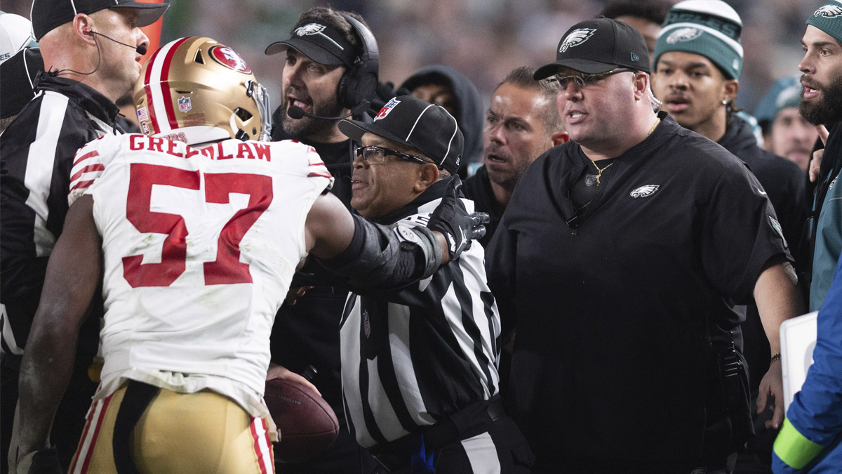 49ers' Dre Greenlaw, Eagles security chief ejected after sideline quarrel –  NBC Sports Bay Area & California