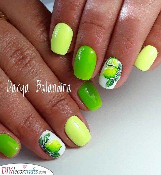 The top lime green nails and lime green nail ideas | lime green nails design