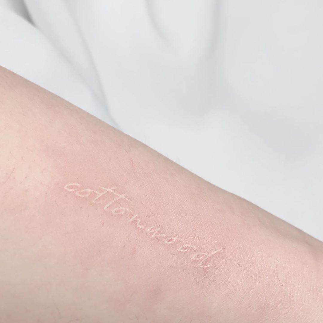 White ink tattoo | Tattoo artist @seol_tattooer