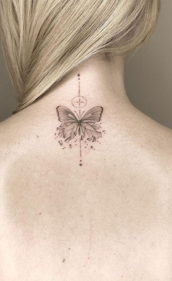 Butterflies on Back Tattoo Idea