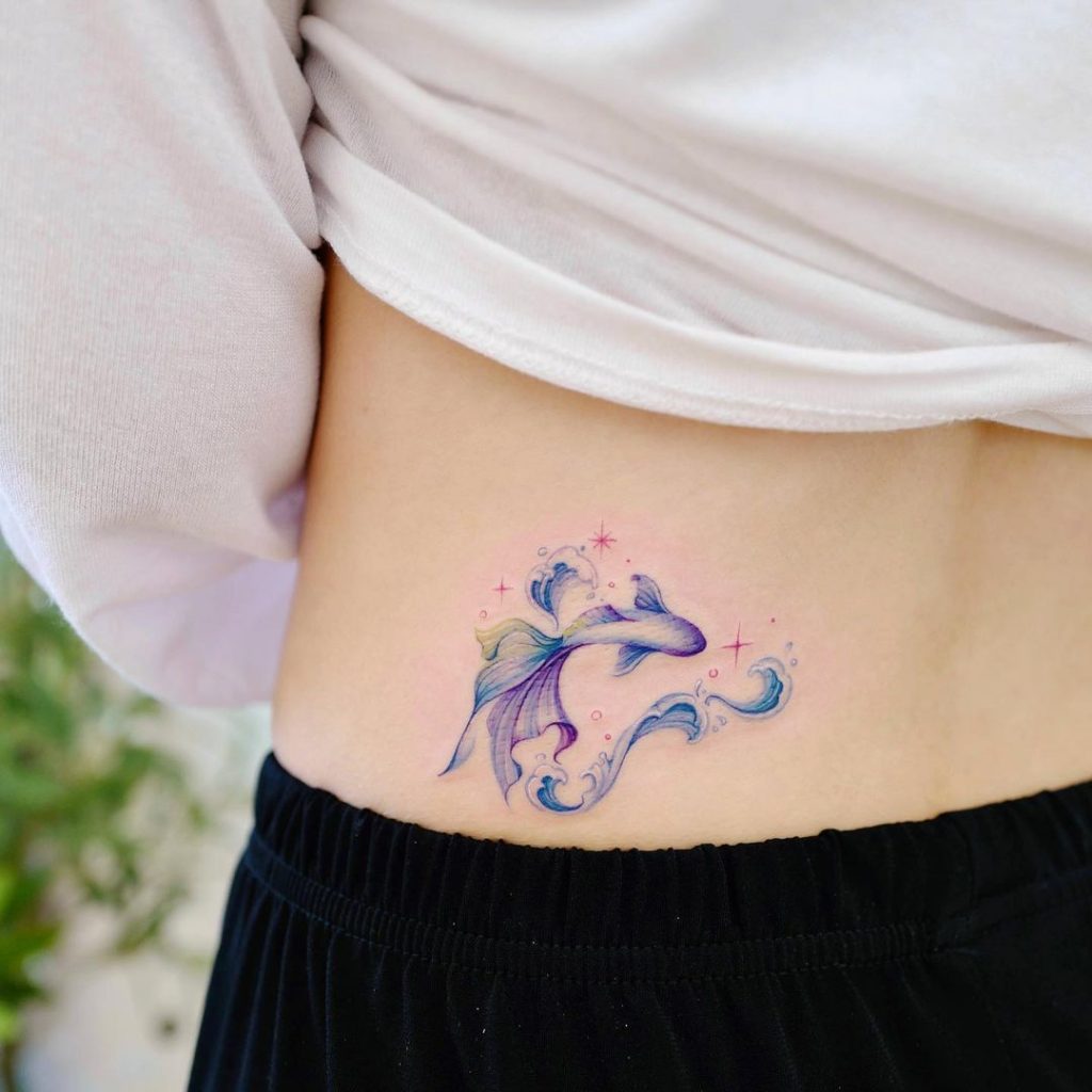 Purple Pisces tattoos