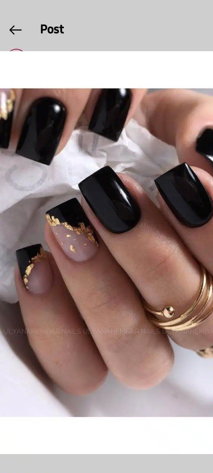 30 Elegant Black Nail Designs For Classy Beauty - 239