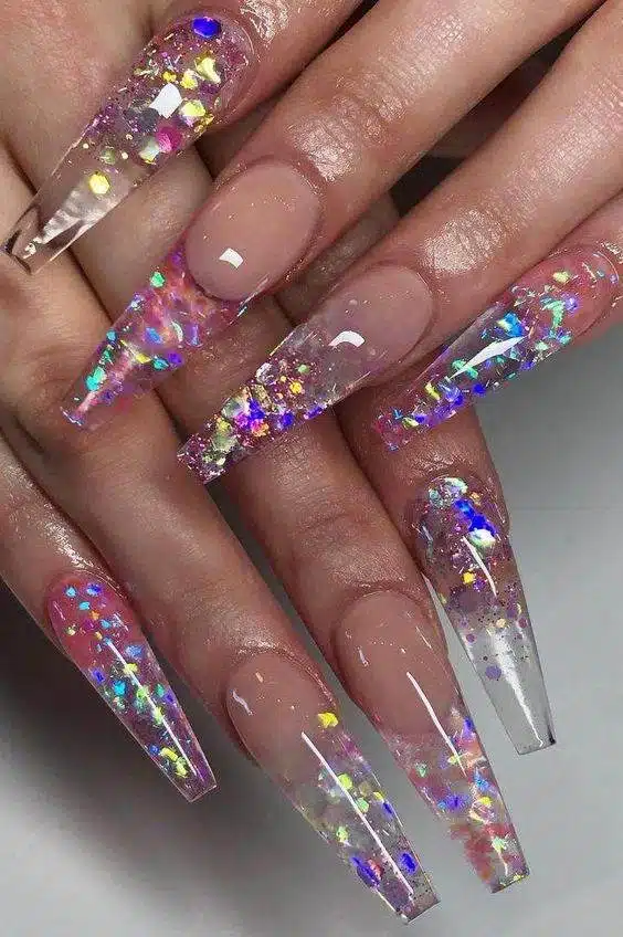 30 Gorgeous Clear Glass Nail Ideas You Can DIY At Home - 223