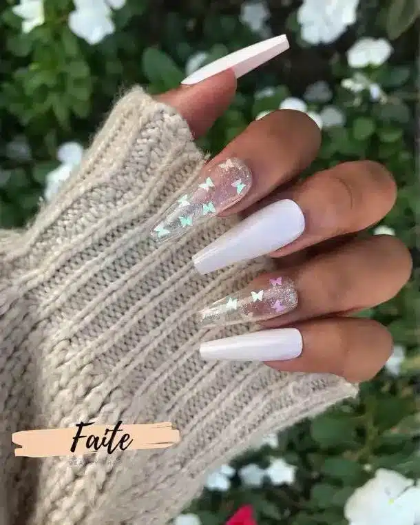 30 Gorgeous Clear Glass Nail Ideas You Can DIY At Home - 237