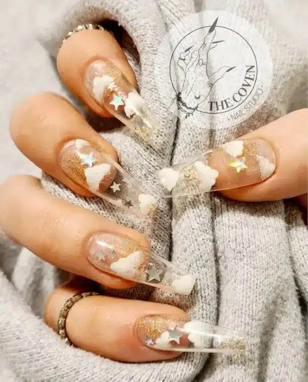 30 Gorgeous Clear Glass Nail Ideas You Can DIY At Home - 245