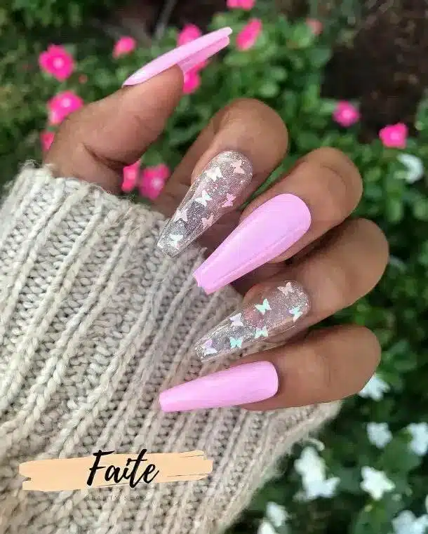 30 Gorgeous Clear Glass Nail Ideas You Can DIY At Home - 251