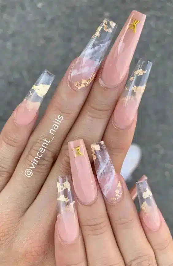 30 Gorgeous Clear Glass Nail Ideas You Can DIY At Home - 199