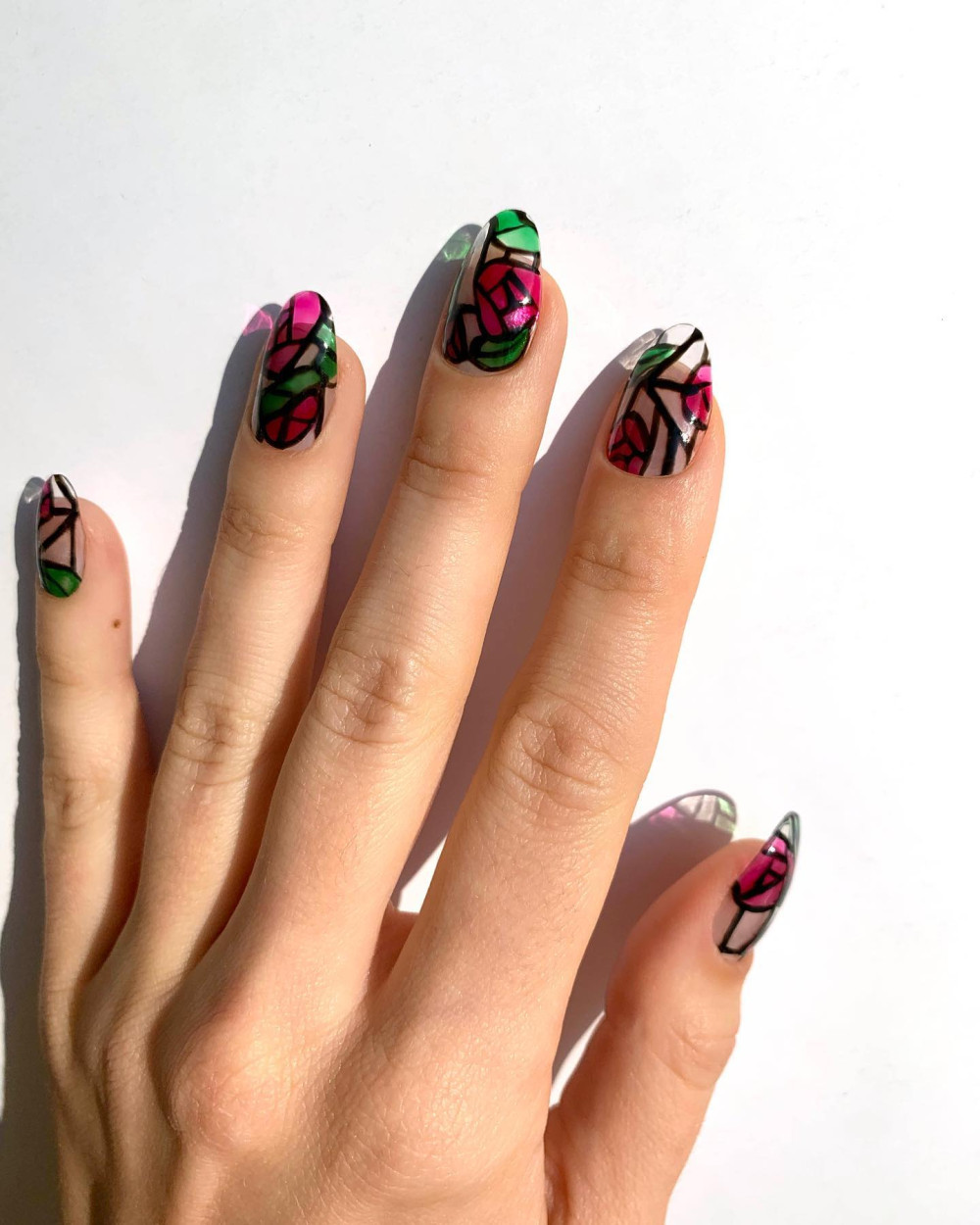 30 Majestic Glass-Stained Nail Art Designs To Make You A Queen - 235