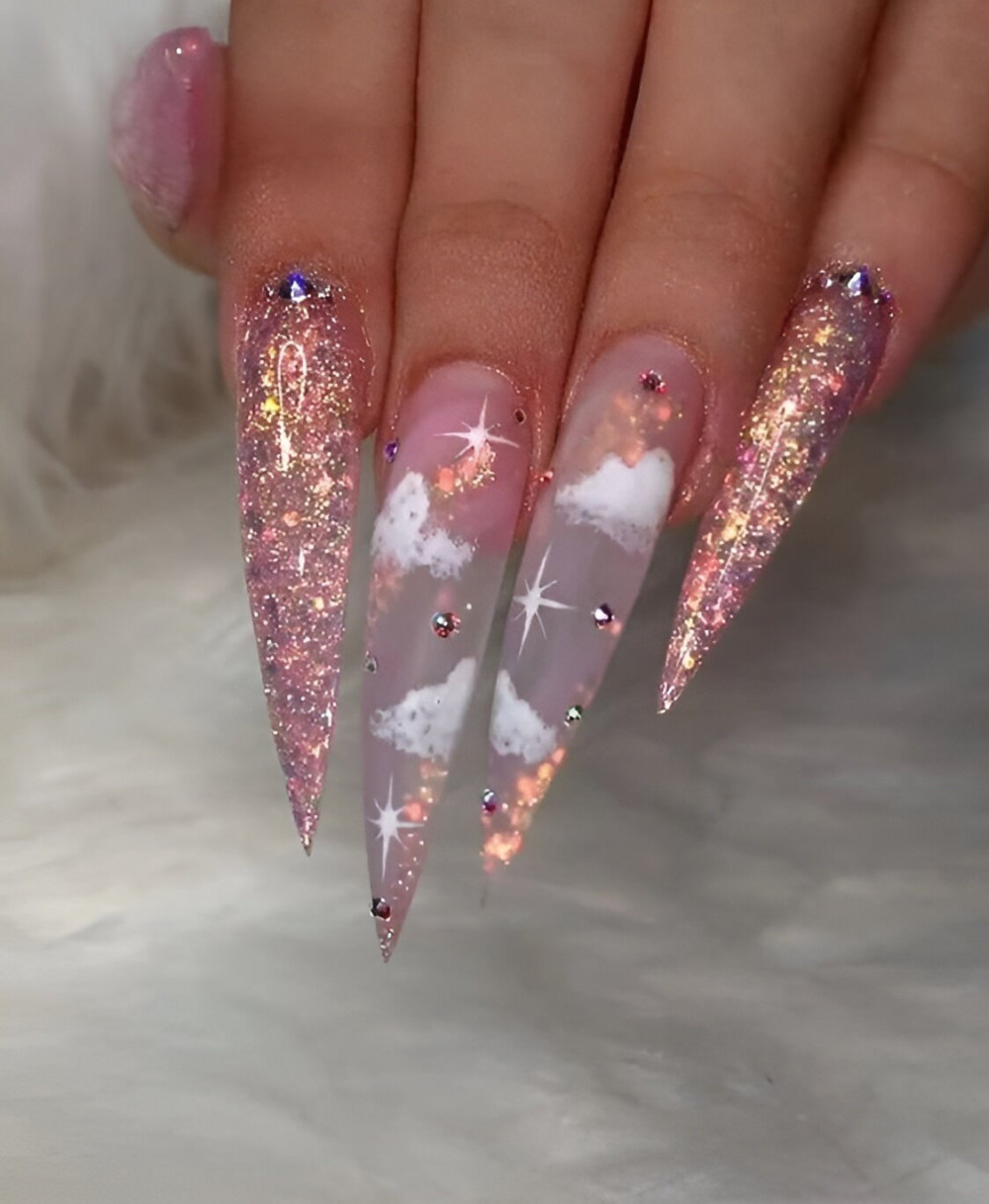 35 Gorgeous Clear Crystal Nails That Are Lovely As Cinderella’s Glass Slippers - 257