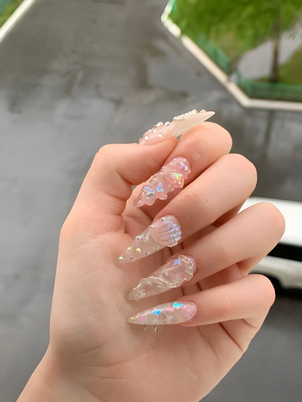 35 Gorgeous Clear Crystal Nails That Are Lovely As Cinderella’s Glass Slippers - 267
