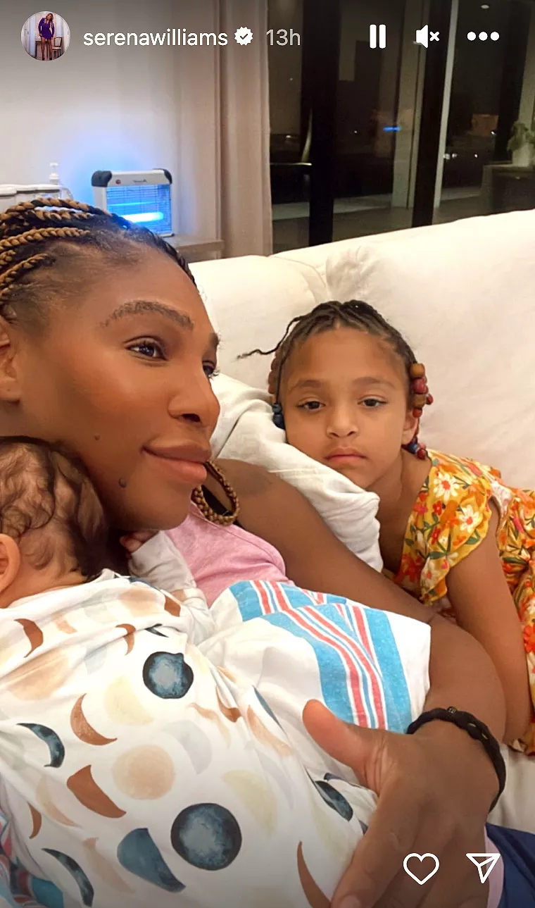 Pictured: (L-R) Adira Ohanian, Serena Williams and Alexis Olympia Ohanian Jr.