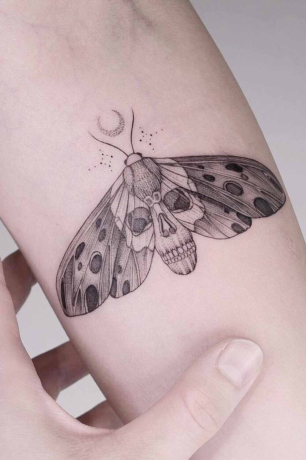 Butterfly with Skull Tattoo