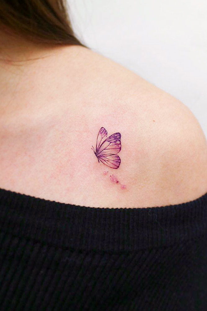 Butterfly Tattoos On Shoulder #shouldertattoo