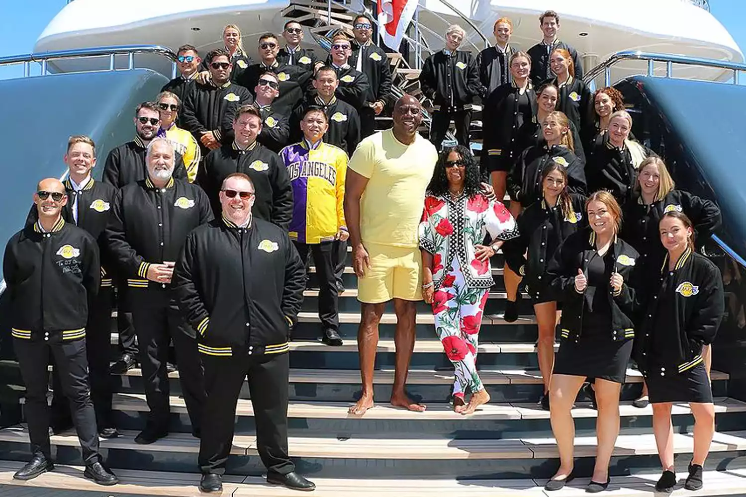 Magic Johnson Thanks Yacht Staff for a Tremendous Six Weeks as He Wraps Up European Vacation