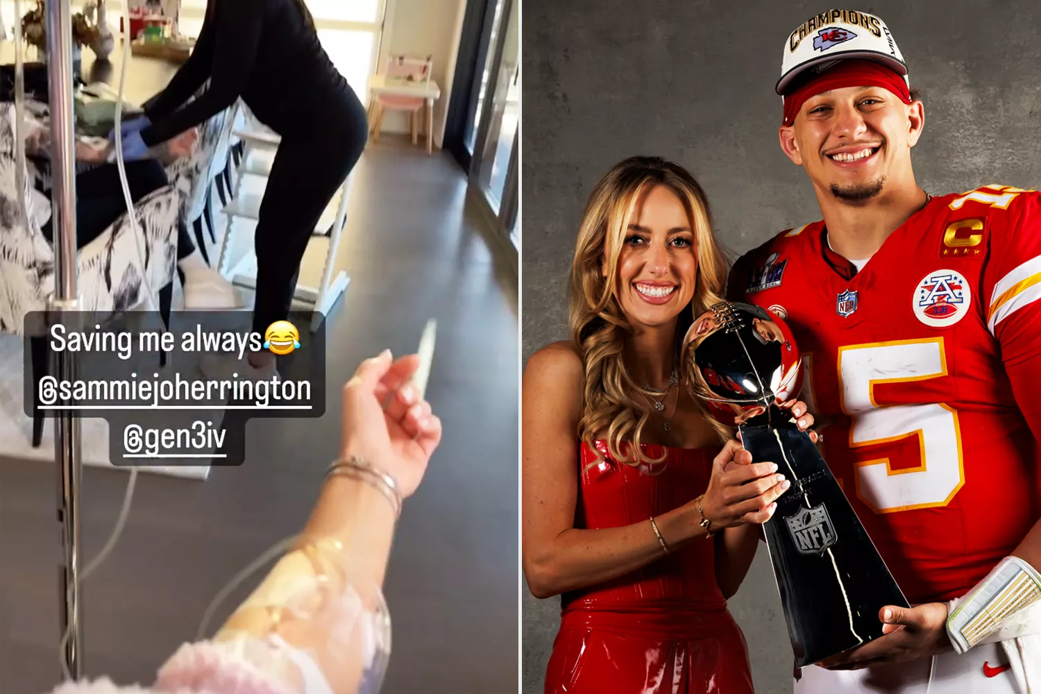 Brittany Mahomes Gets IV Drip After Celebrating Super Bowl Win in Vegas