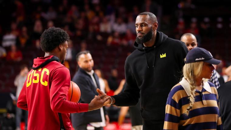 Bronny and LeBron James