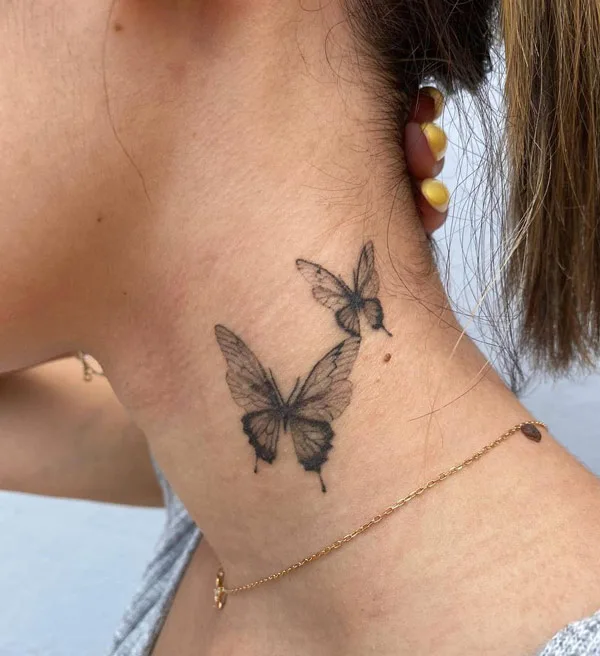 Meaning Of Butterfly Neck Tattoo