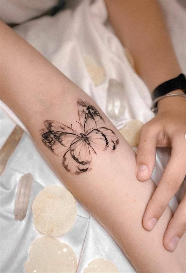 Tattoo design |Wonderful Butterfly tattoo design-A symbol of happiness and  love! - Mycozylive.com | Hand tattoos for girls, Tattoos, Simple tattoos  for women