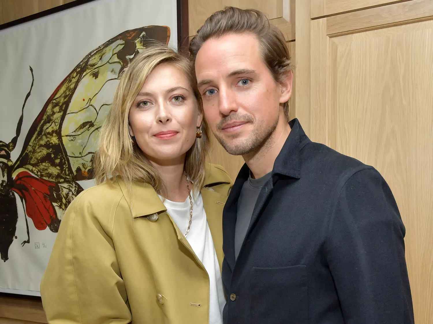 Maria Sharapova (L) and Alexander Gilkes attend a dinner in celebration of BoF West 2019