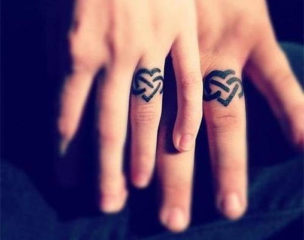 Love Infinity Finger Tattoo