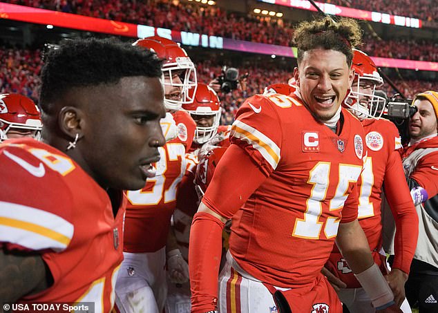 Mahomes and Hill were teammates for four years, winning the Super Bowl together in 2020