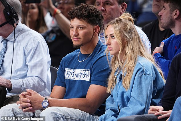 Earlier this offseason, the Mahomes duo were seen courtside at an NBA game in Dallas