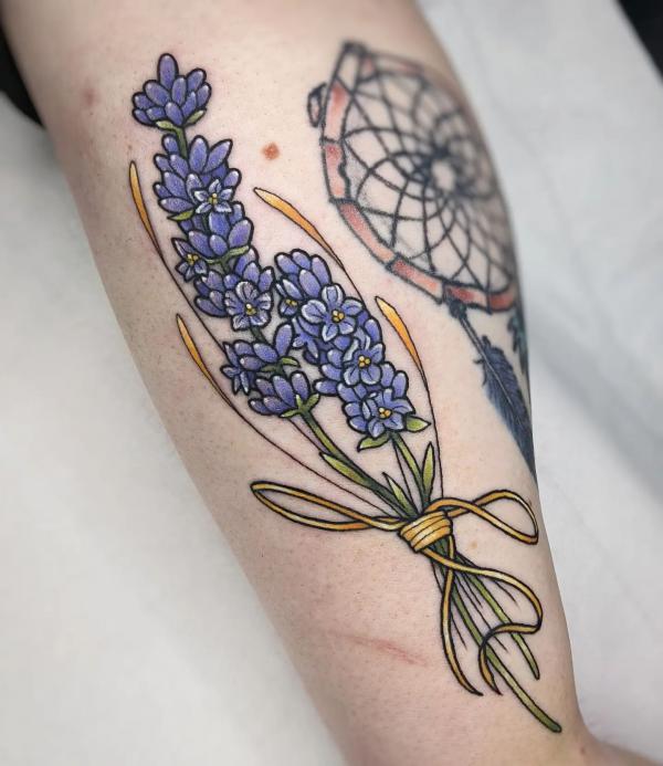 A bouquet of lavender tattoo