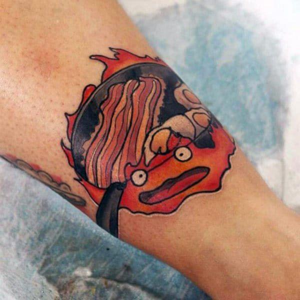 Calcifer and pan tattoo