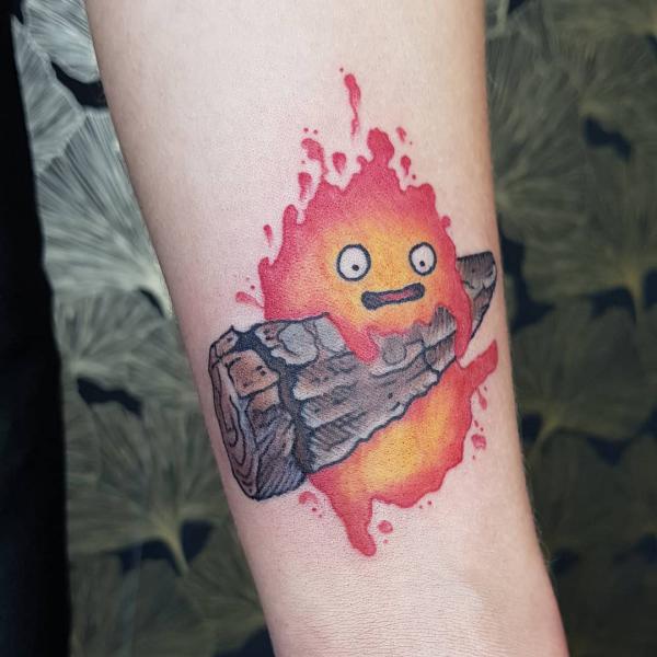 Calcifer arm Tattoo