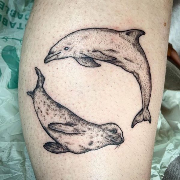 Dolphin-with-a-Seal-Tattoo
