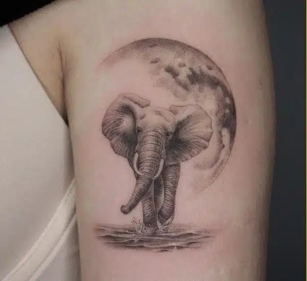Earth elephant tattoo