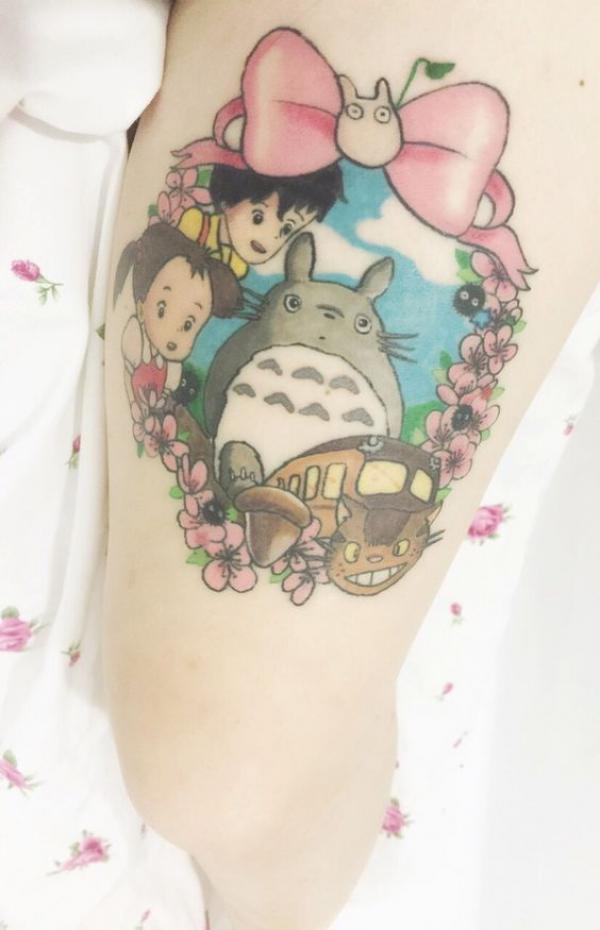 Feminine My Neighbor Totoro tattoo