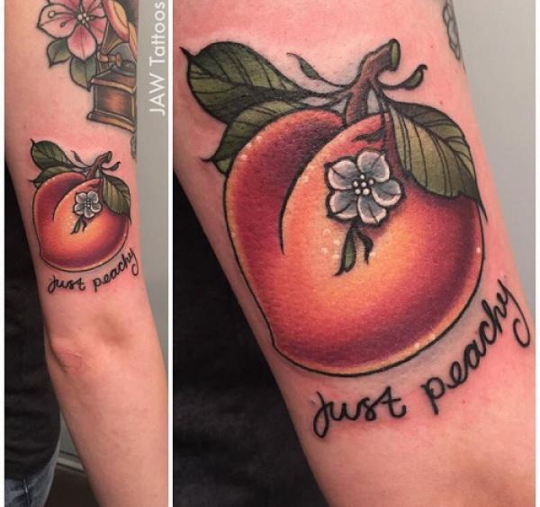 Just peachy peach tattoo