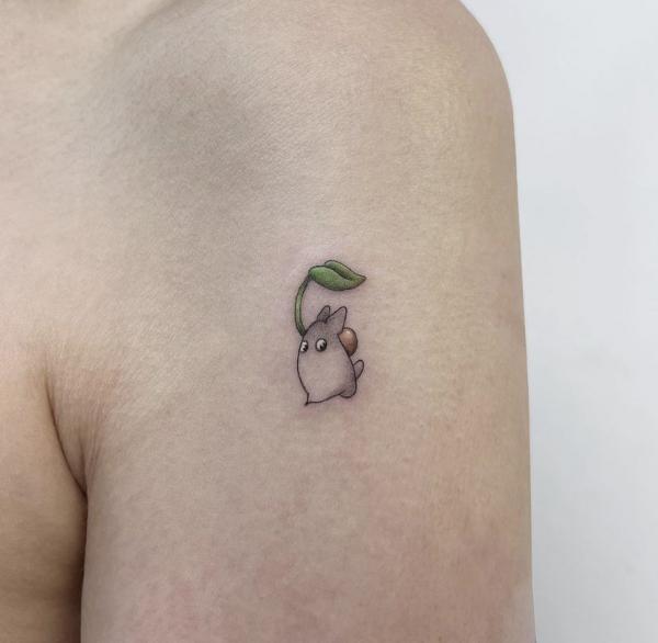 Minimalist Totoro tattoo