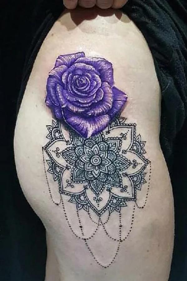 Purple Rose and Mandala