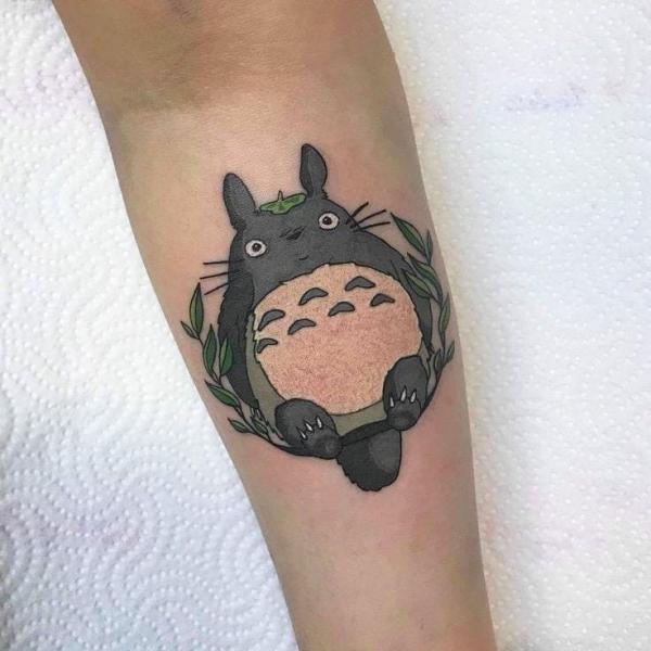 Totoro forearm tattoo