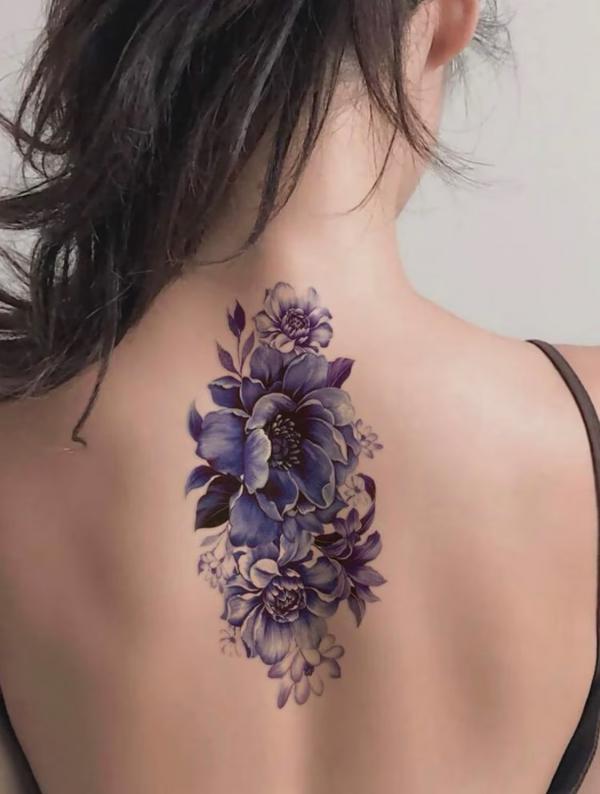 Vibrant purple violet on spine