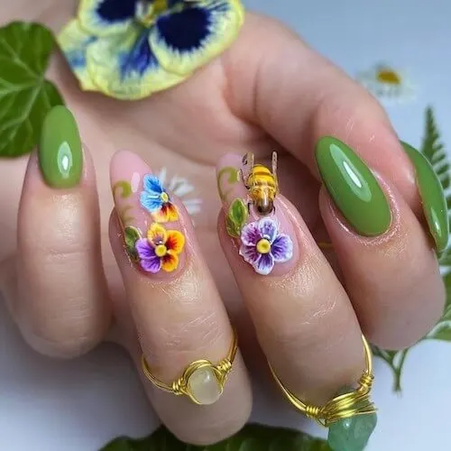 bee nail designs